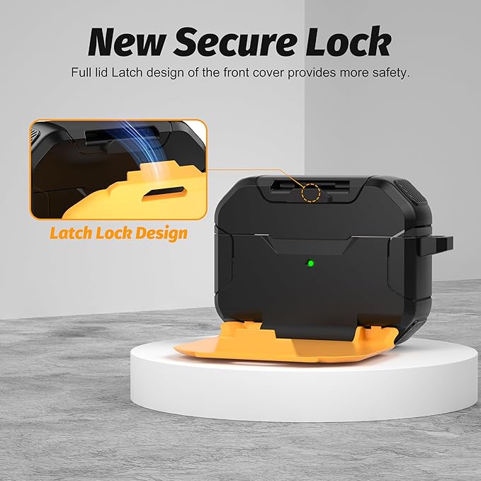 Valkit Compatible Airpods Pro 2nd/1st Generation Case Cover, Military Rugged AirPods Pro 2 Case with Keychain & Cleaning Pen Shockproof Protective Case for Air Pod Pro 2nd/1st Gen 2023/2022/2019