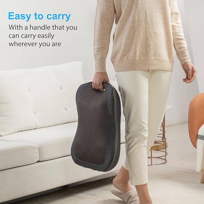 CooCoCo Back Massager for Chair,Shiatsu Back Massage Chair Pad, Deep Tissue 4D Kneading Massage Pillow for Lower Back,Full Body Relaxation, Birthday Christmas Gifts for Mom Dad Women Men Her