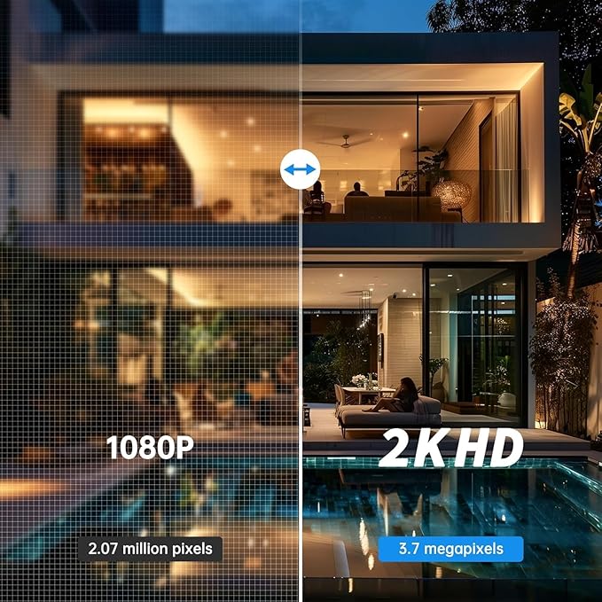 2K Light Bulb Camera Outdoor, 2.4/5GHz Wi-Fi 6 Security Cameras Wireless Outdoor, 360° PTZ Cameras for Home Security with Color Night Vision, AI Human Detection, 2 Way Talk, Easy Installation,2 Packs