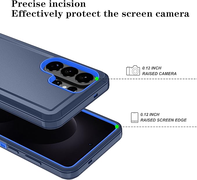 ONOLA Phone Case for Samsung Galaxy S26 Ultra Case with HD Screen Protector, Heavy Duty Shockproof & Dropproof 3-Layer Cover Phone Case for Galaxy S26 Ultra 6.9'',DarkBlue