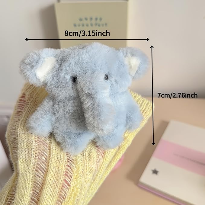 Cute Blue Elephant Plush Case for AirPods Pro 2 with Cleaner Pen, Protective Cover for Apple AirPods Pro 2nd Generation, Gift for Women