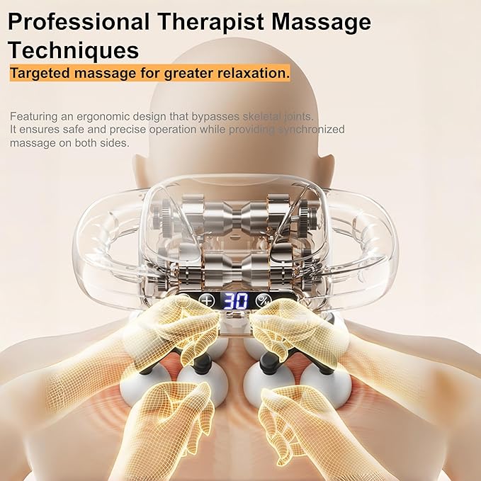 Mini 16 Head Massage Gun Set, 16-Drive 8-Head Massage Gun Deep Tissue with 30 Levels & 3Modes for Thighs, Arms, Waist, Back(S7 MINI AIR)
