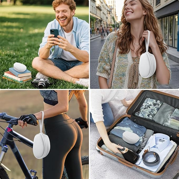 co2CREA Hard Case for SHOKZ New OpenRun Pro 2/1/Mini, OpenRun Standard/Mini, OpenMove, OpenSwim Pro, OpenSwim, Compatible with All SHOKZ Open-Ear Bone Conduction Sport Headphones, White Case