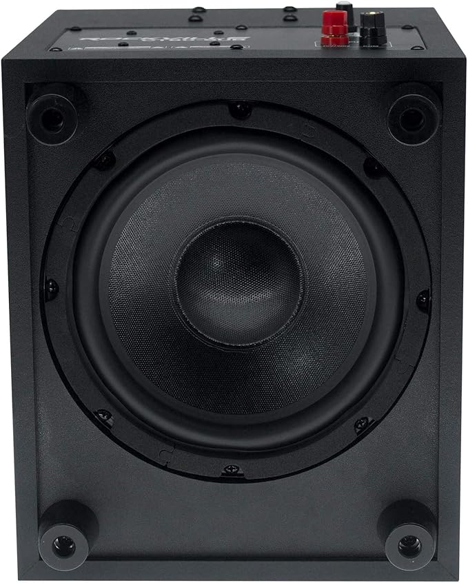 Rockville CT80 8" 70V Commercial Subwoofer, Wall-Mount Bracket, Deep Bass, Wide Frequency, Durable Build, for Restaurants and Conference Rooms