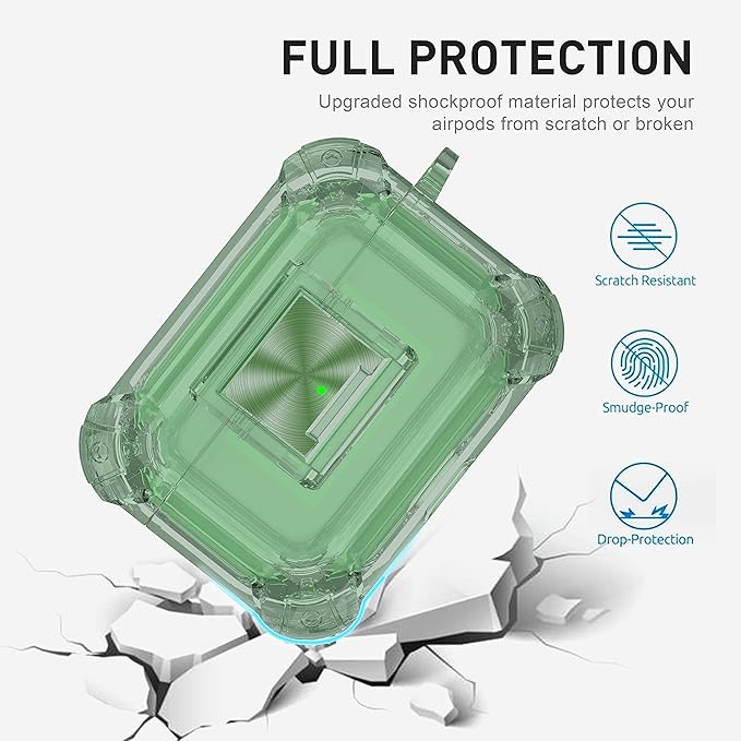 Valkit Compatible Airpods Pro 2nd/1st Generation Case Clear with Cleaner Kit & Lock, Soft TPU Airpod Pro 2/1 Case Shockproof iPods Pro 2 Protective Case for Airpods Pro Gen 2nd/1st(2023/2022/2019)