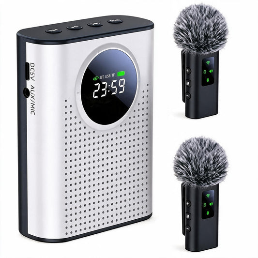 S67 Voice Amplifier Wireless Microphone Dual for Teacher Classroom