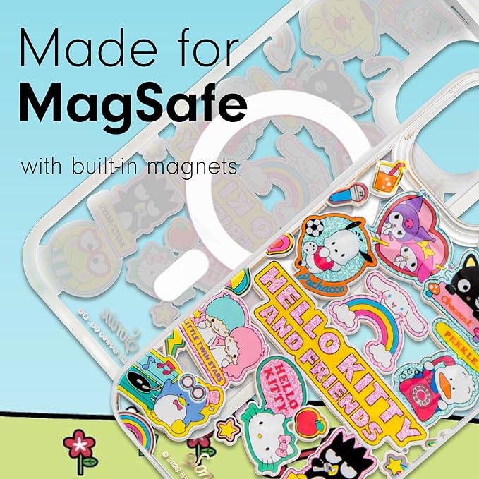 Sonix x Sanrio Case for iPhone 15 Plus/iPhone 14 Plus | Compatible with MagSafe | 10ft Drop Tested | Hello Kitty and Friends Stickers