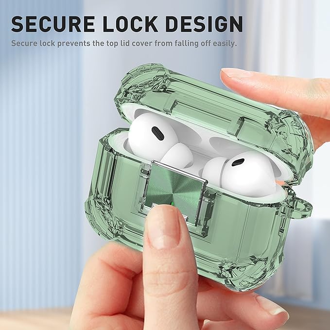 Valkit Compatible Airpods Pro 2nd/1st Generation Case Clear with Cleaner Kit & Lock, Soft TPU Airpod Pro 2/1 Case Shockproof iPods Pro 2 Protective Case for Airpods Pro Gen 2nd/1st(2023/2022/2019)