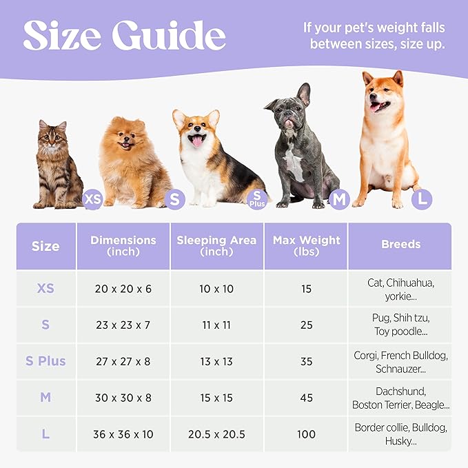 LE SURE Donut Large Dog Bed - Round Cat Beds for Indoor Anti-Anxiety Calming Pet Beds, Washable Cute Modern Beds with Teddy Sherpa Plush & Anti Slip Bottom, 36 Inch, Brown