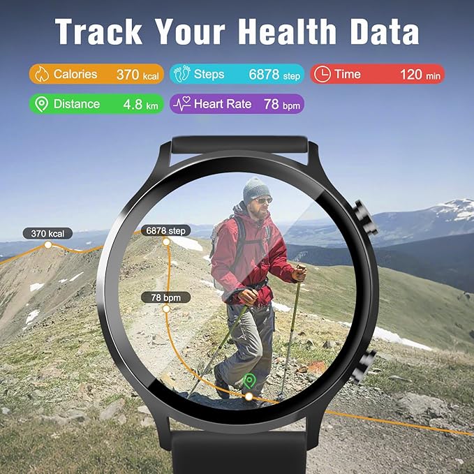 ACEDIS Smart Watch for Men Women,1.39" HD Fitness Watch, IP68 Waterproof Watch with Heart Rate/Blood Oxygen/Sleep Monitor 110+ Sports Modes, Long-Lasting Battery Compatible with Android/iOS