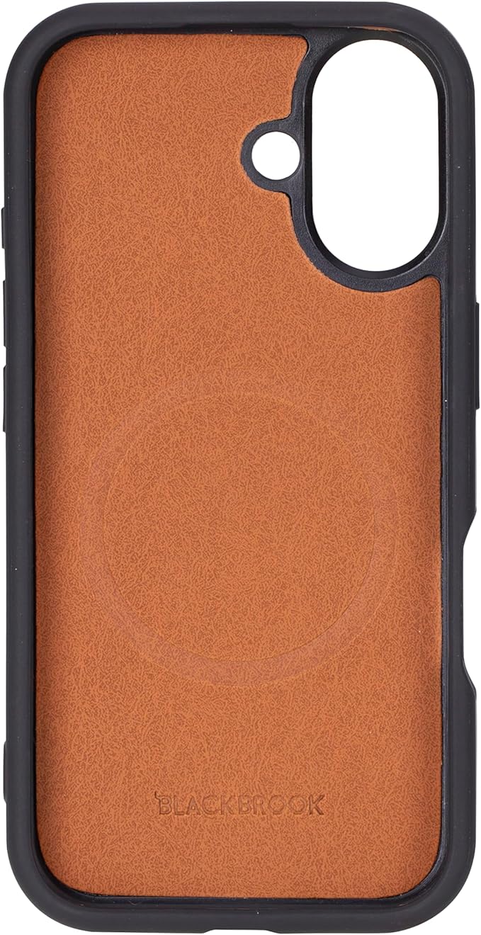 BLACKBROOK for iPhone 16 Plus Case with Card Holder, Carter Full Grain Leather, 2-in-1 Folio Flip Case for MagSafe Wireless Charging, RFID Blocking, 4 Card Slots, Compatible with iPhone 16 Plus