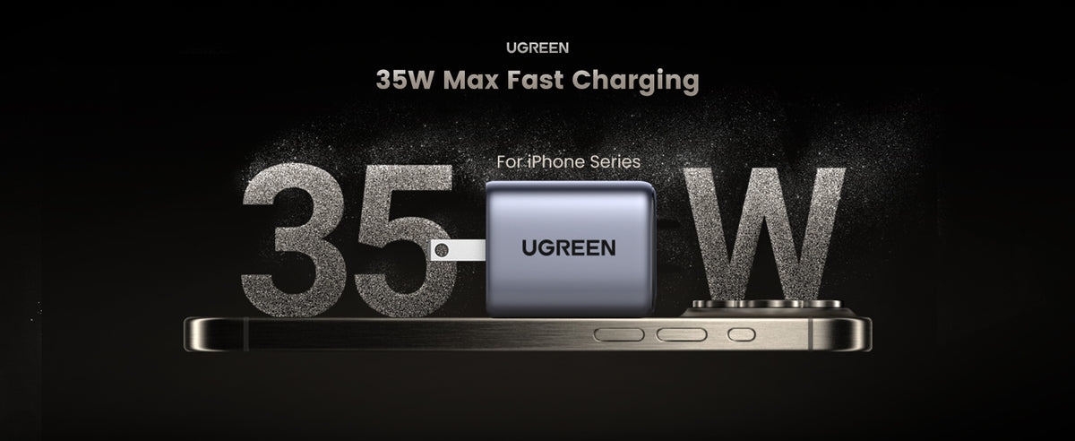 UGREEN Nexode 35W USB C Charger, 2-Port GaN Charger for iPhone 18