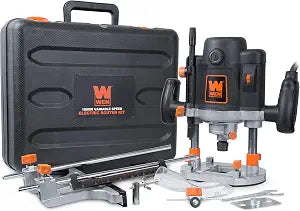 WEN RT6033 15-Amp Variable Speed Plunge Woodworking Router Kit with Carrying Case & Edge Guide - Image 1