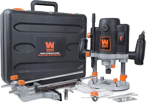 WEN RT6033 15-Amp Variable Speed Plunge Woodworking Router Kit with Carrying Case & Edge Guide - Image 5