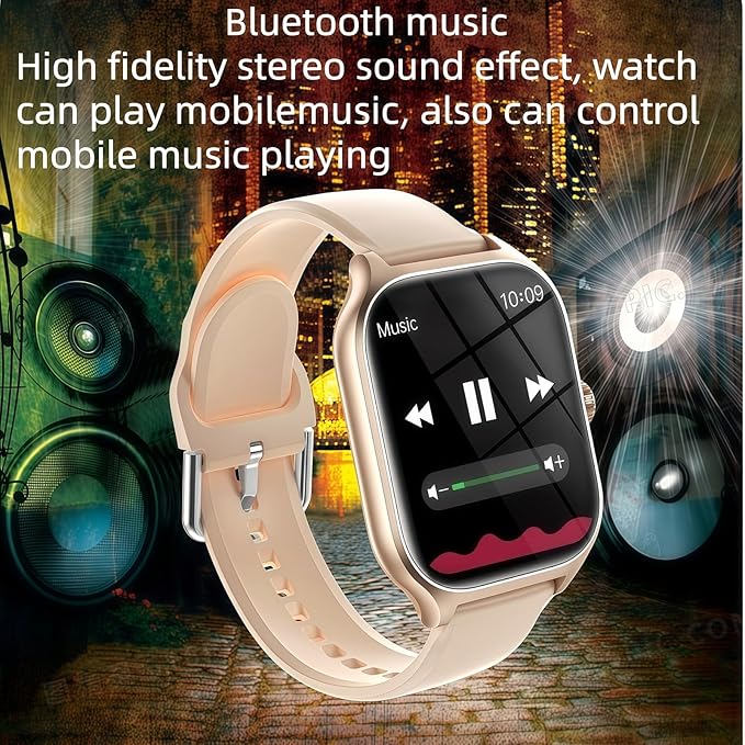 Smart Watch for Women Men Fitness (Answer/Make Calls) Compatible with iPhone/Android Phones, 2.01" HD Screen Outdoor Sport Running Watches Health Tracker Heart Rate Monitor Step Counter (White)