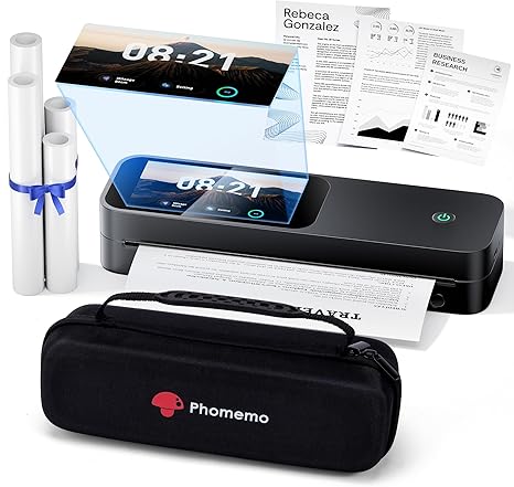 Phomemo M85 Touchscreen Portable Printers Wireless for Travel with Case