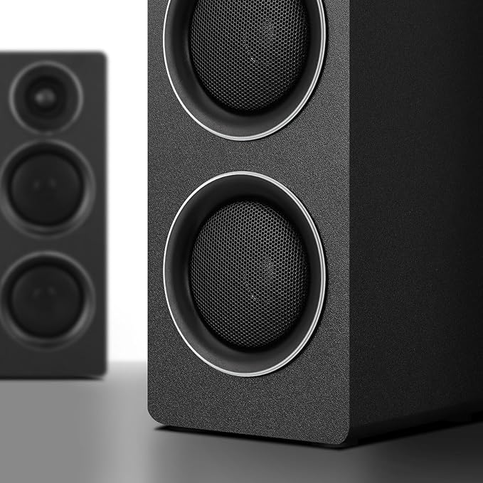 Computer Speakers with Subwoofer, 2.1 Gaming Speaker System for Desktop PC, 8" Deep Bass, Bluetooth 5.3, AUX/RCA/Optical/Coaxial, Surround Sound for PC/Monitor/TV - Black