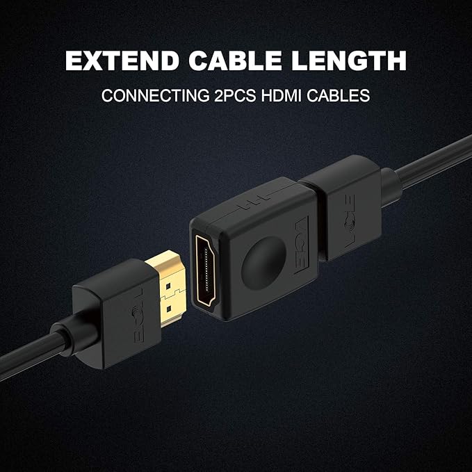 VCE HDMI Coupler HDMI Female to Female Connector 3D 4K Extension Adapter Compatible with PCs and Xbox One，Wall-Mounted TVs and TV Sticks, 10-Pack