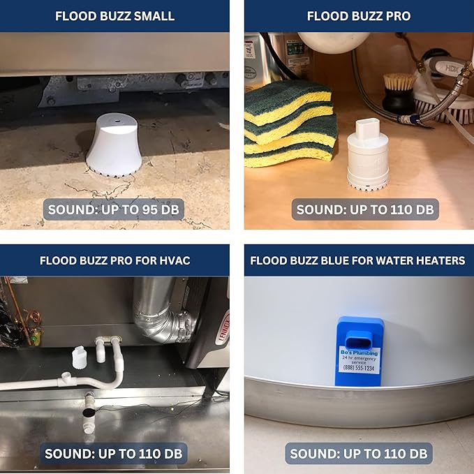 Flood Buzz Small Model 6-Pack | The Multi-Purpose Water Leak Alarm