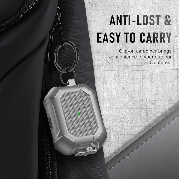 Maxjoy for AirPods Pro 3 Case (2025), Hard Shell Protective Cover Compatible with Airpods Pro 3rd Generation Cover Case with Keychain Cleaner Kit for Men Women, Gray