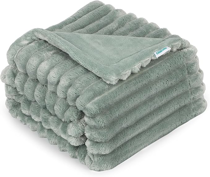 Waterproof Dog Blanket, Soft Fleece Blanket for Couch Protector, Reversible Pet Blankets Furniture Protector Cover for Small Medium Large Dogs Cats (Green, 60"x80")