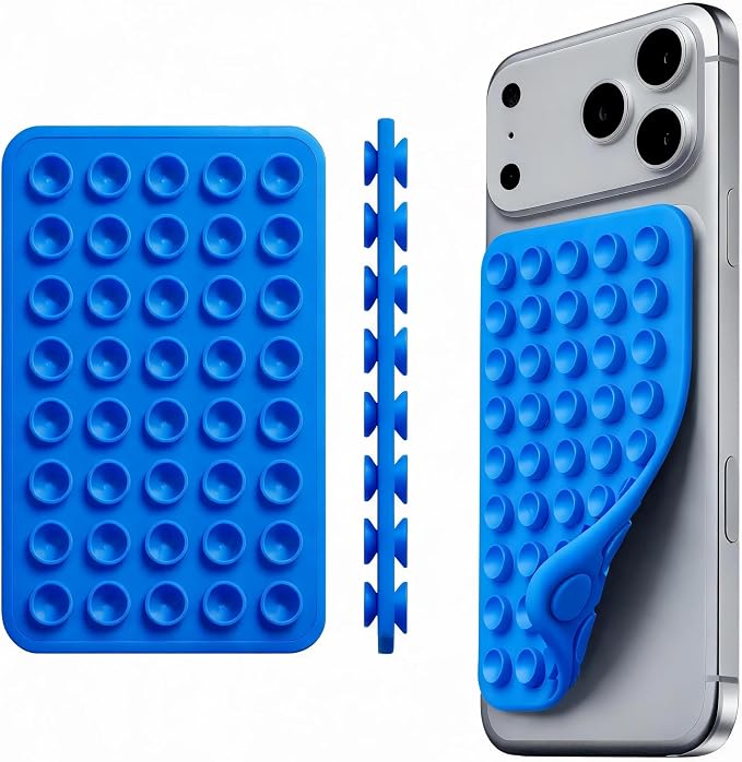 Blue Octo budyyy Phone Sticky Grip Silicone Suction Phone Case Mount