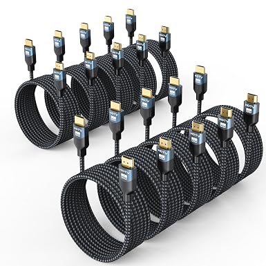 8K HDMI 2.1 Cable, 10FT, 10-Pack, 48Gbps Ultra High Speed - Image 3