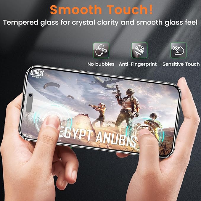 4 Pack Privacy Screen Protector for iPhone 17 Pro 6.3-Inch with 4 Pack Camera Lens Protector, Anti Spy Tempered Glass Film 9H Hardness Bubble Free Case Friendly