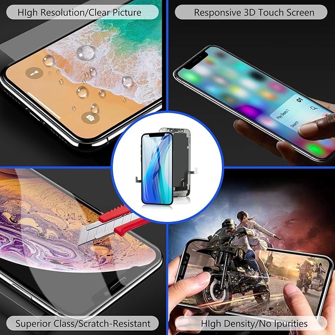 for iPhone 12 Mini Screen Replacement 5.4 Inch, Diykitpl 3D Touch LCD Digitizer Screen for A2398,A2399,A2400 with Repair Tools Kit+Magnetic Screw Mat+Screen Protector+Waterproof Seal
