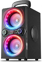 TPyesss Party Loud Bluetooth Speaker: 80W Peak Powerful Bass, Long Playtime, Vibrant Lights, Portable Wireless Speakers with TWS Pairing, Large Subwoofer for Outdoor, Garage & Home - Image 1