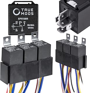 True MODS 5 Pack Bosch Style 5-Pin 12V Relay Kit SPDT 60/80 Amp - Image 1