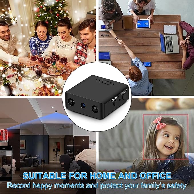 Crazytree Hidden Camera, 1080p HD Mini Spy Camera, WiFi Wireless Camera, Indoor Surveillance Camera for Pet Baby, Nanny Cam with Night Vision, Motion Detection