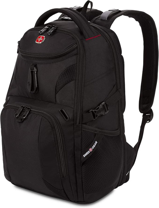SwissGear 1900 Scansmart Mini/Slim Version, Fits Most 13 Inch Laptops and Tablets, TSA Friendly Backpack, Black