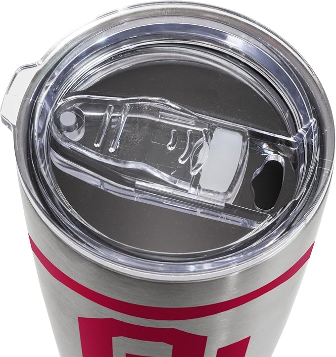 Rico Industries NCAA 20oz Stainless Steel Tumbler with Lid - Great For Coffee, Tea, Water or Cocktails