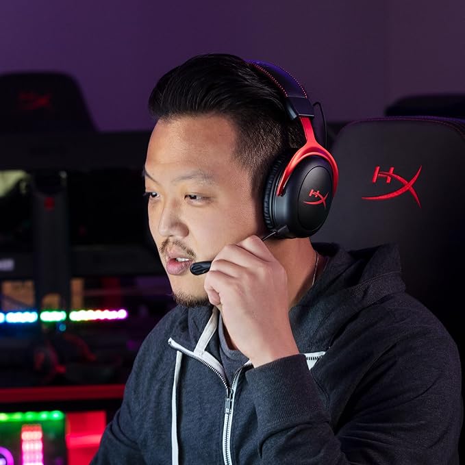 HyperX Cloud II Wireless - Gaming Headset for PC, PS5, PS4, Long Lasting Battery Up to 30 Hours, DTS Headphone:X Spatial Audio, Memory Foam, Detachable Noise Cancelling Microphone with Mic Monitoring