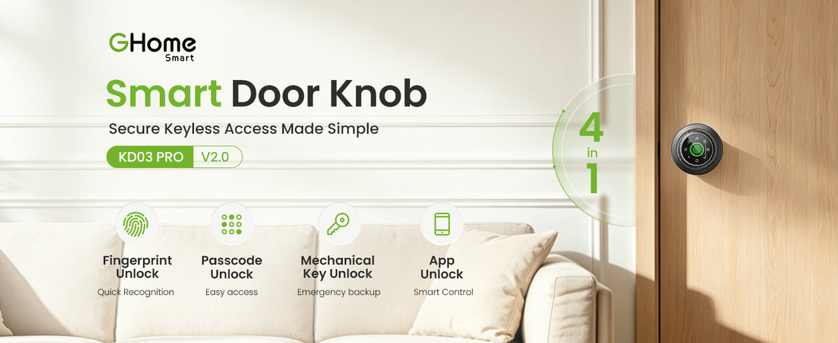 GHome Smart Fingerprint Door Lock, 4-in-1 Smart Lock - Image 8