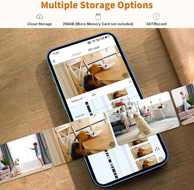 5G Indoor Camera for Home Security, 2K Security Camera, Pet/Baby/Dog Camera with Phone App, AI Motion Detection, Cloud & SD Card Storage, Works with Alexa & Google Home, with a Month Cloud