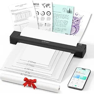 Labeer Portable Thermal Printer, Wireless Bluetooth Inkless Printer
