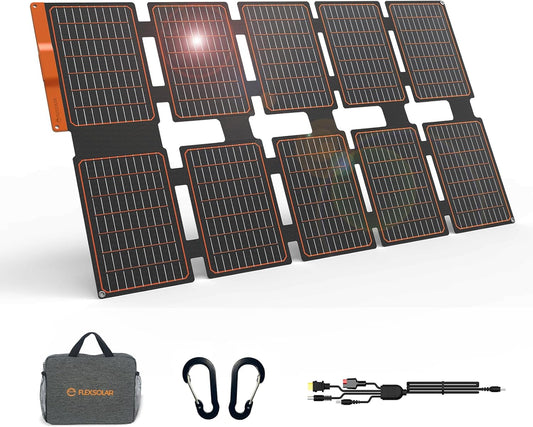 100W Portable Solar Panel Charger – Foldable IP67 with USB-C, USB-A & DC Output