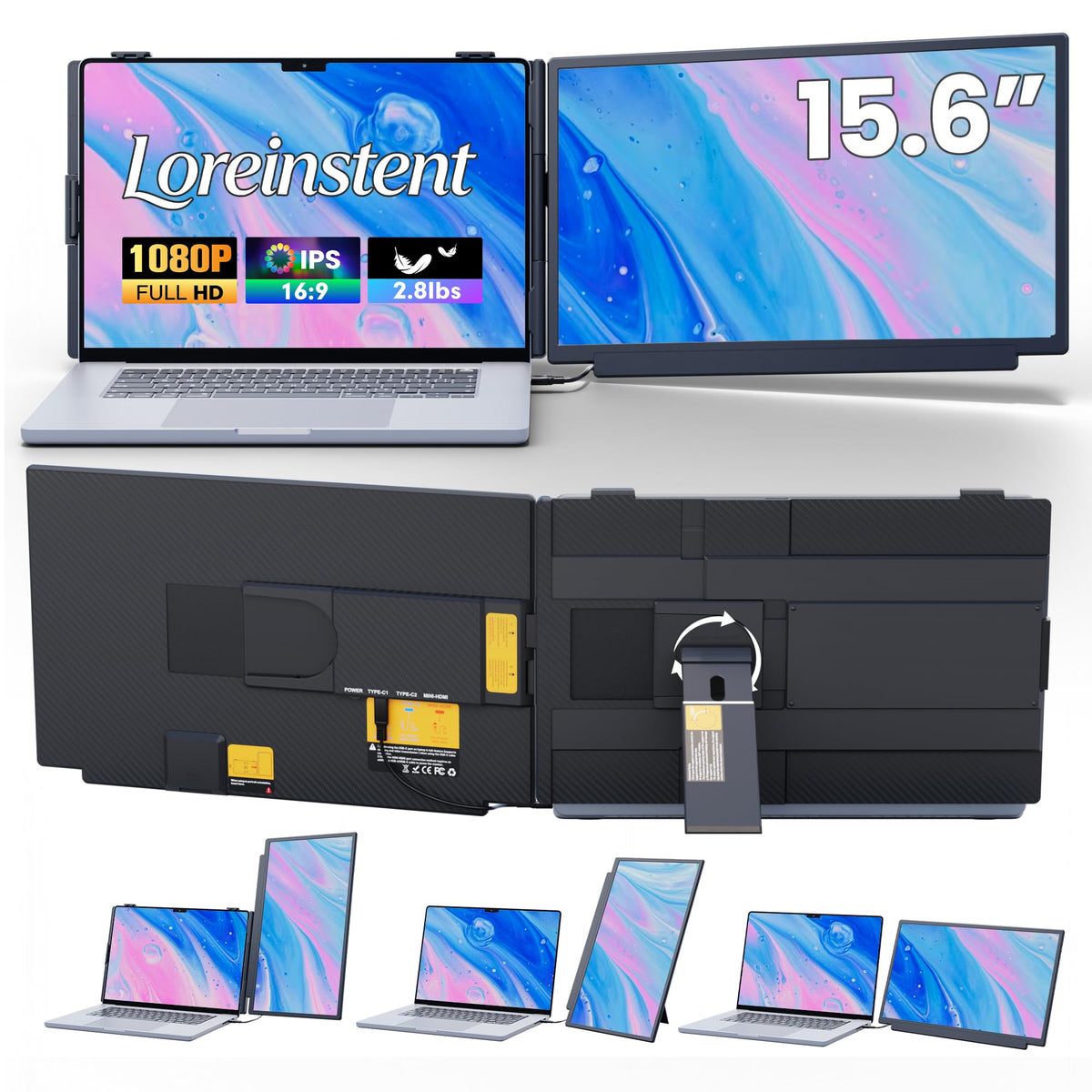 15.6" Laptop Screen Extender, FHD 1080 IPS Detachabl | Computer Access - Image 1