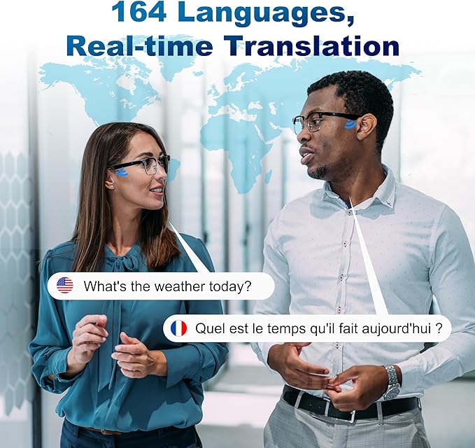 AI Smart Glasses for Women and Men, Bluetooth Sunglasses with Chat GPT and 164 Languages , Translation Glasses with Color-Change Lens, Music Playback & Hands-Free Calls, UV & Blue Light Protection