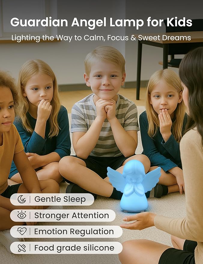 ZonLi Guided Breathing Light - Meditation Accessory for Mindfulness, Anxiety Relief in Calm Down Corner, White Noises for Stress Relief, Relaxation & Peaceful Sleep, Self-Care Gizmo for Adults & Kids