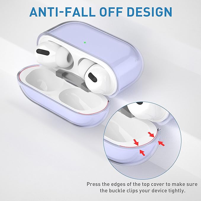 Valkit AirPods Pro 2nd/1st Gen Case, Clear Protective Cover with Cleaning Pen, Portable Lanyard, 2022/2023