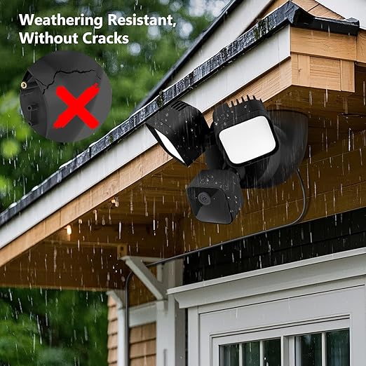Eave Mount with Power Cable for Floodlight Cam Wired Plus/Pro, Google Nest Cam,Blink Floodlight Cam with 20ft Charging Cable Adapter, No Junction Box Need(2 in 1 Plug in Mount & Cord Set)