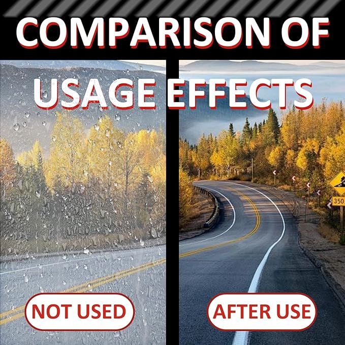 Glass Cleaner Spray - Helps Prevent Repels Rain for Exterior Car Windows