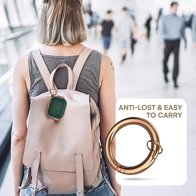 Maxjoy for AirPods Pro 3rd Generation Case with Lock, Cute AirPods Pro 3 Case Lock Protective Hard AirPod Pro 3 Cover for Women Men with Keychain for Airpod Pro 3rd Gen Cover 2025, Green