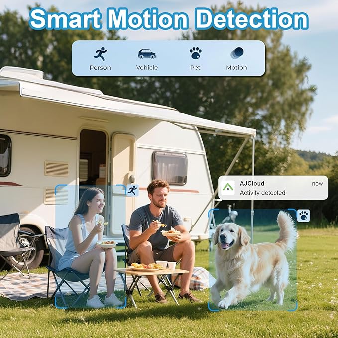 4G LTE Cellular Security Camera, No WiFi Security Cameras Wireless Outdoor, Outdoor Camera Wireless, Smart Motion Detection, 2K Live View, Color night Vision, Instant Notification, 2-Way Talk 2 Pack