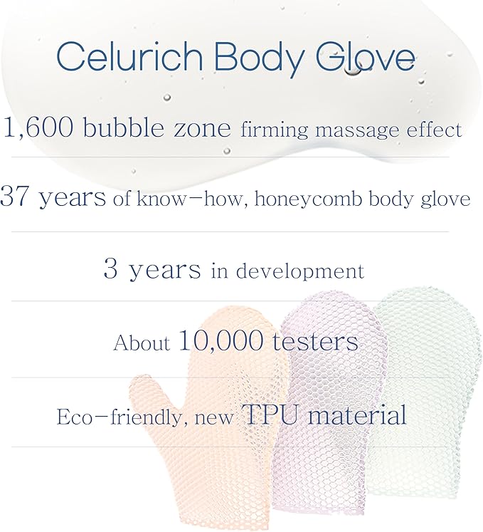 Body Glove, Honeycomb Exfoliating Glove for Sensitive Skin, Body Scrubber Mitt, Massage for Wet or Dry Skin (Purple)