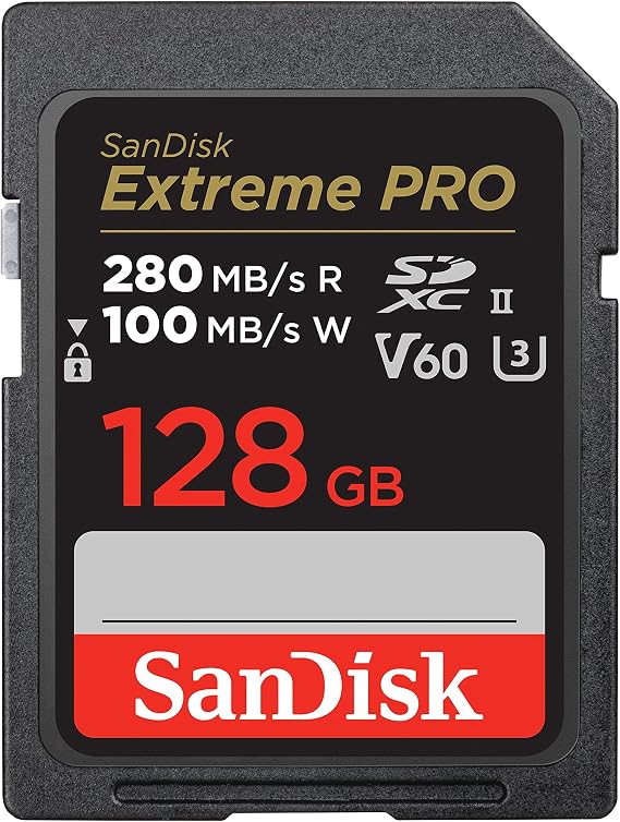 SANDISK 128GB Extreme PRO SD Memory Card, Up to 280MB/s Read Speeds, UHS-II