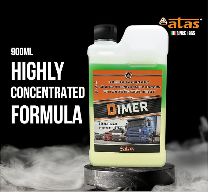 ATAS Dimer 900ml – Heavy-Duty All-Purpose Cleaner & Degreaser | Ultra-Concentrated Industrial Strength for Grease, Oil, Grime on Engines, Tires, Tools & Machinery